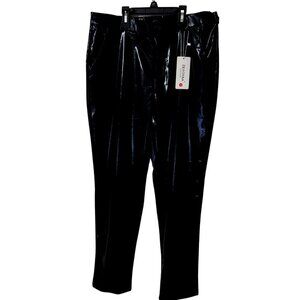 Zeroyaa Mens Party Pants Metallic Black Suit Pants NWT